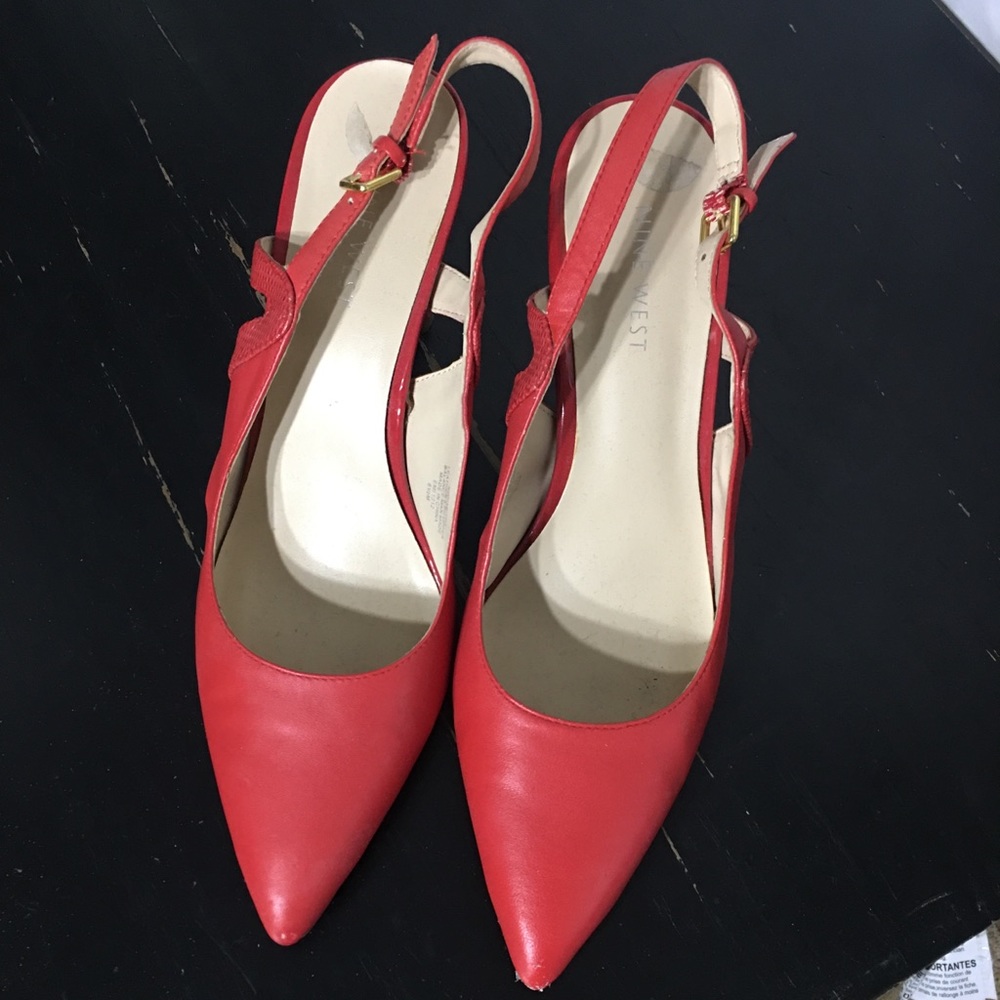Used Nine West Leather Abitha shoes size 8.5